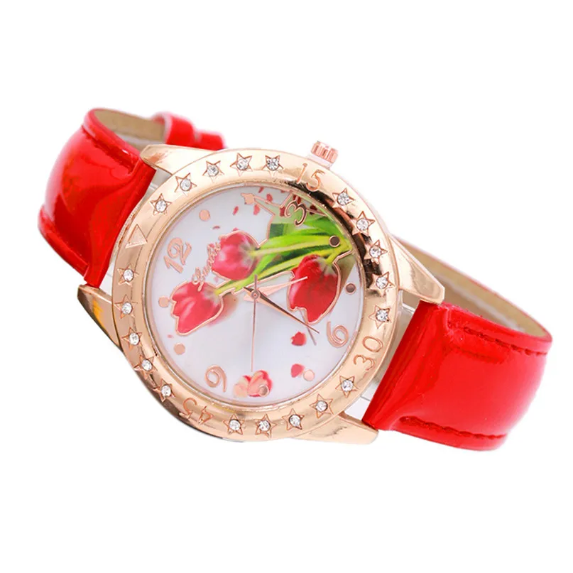 2017 Повседневное Для женщин часы женские Модные С кристалалми и стразами Часы аналоговый кожа кварцевые