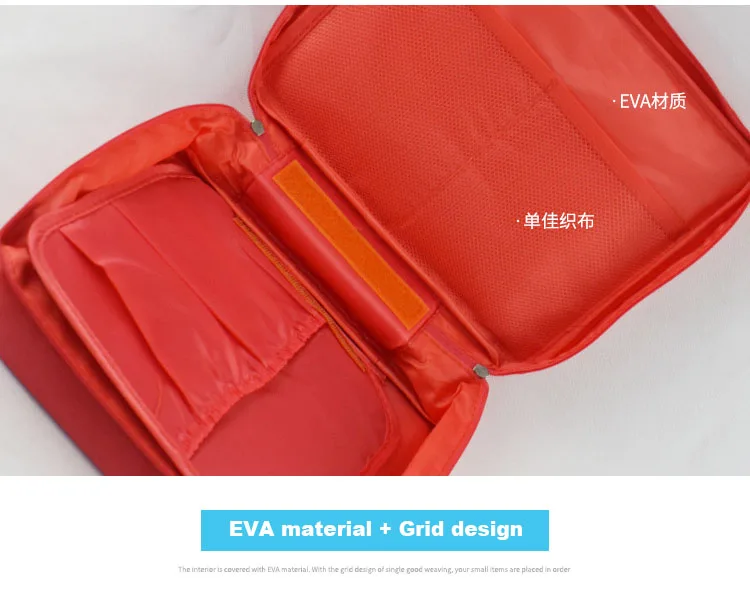 Простая сумка для хранения медицинских препаратов серого цвета женщин