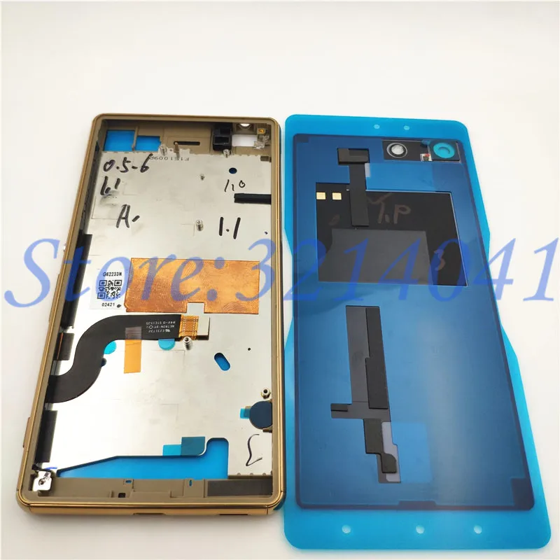Чехол с полным корпусом для sony Xperia M5 E5603 E5606 E5663 E5653, рамка для ЖК-панели со средним ободком+ крышка для батареи+ NFC