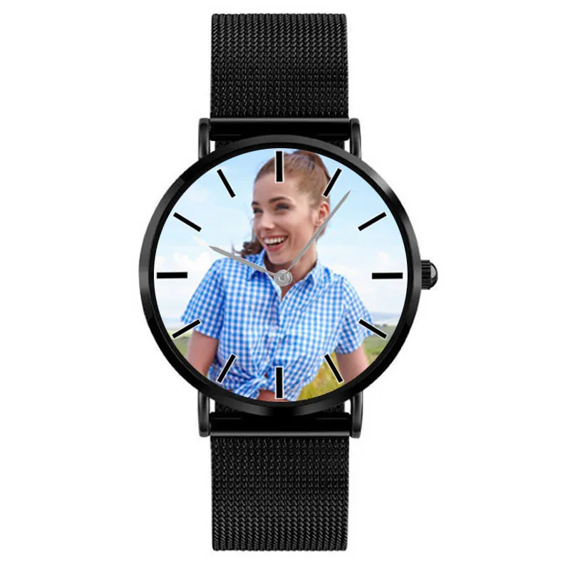 men B without box A4402 Личная фото печать индивидуального логотипа часы Relogio Feminino Masculino Reloj De Dama - Цвет: men B without box