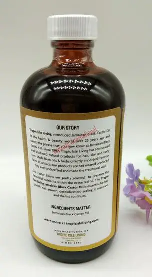 Тропикальное живое Ямайское черное касторовое масло 8 унций|oil|oil oiloil castor |