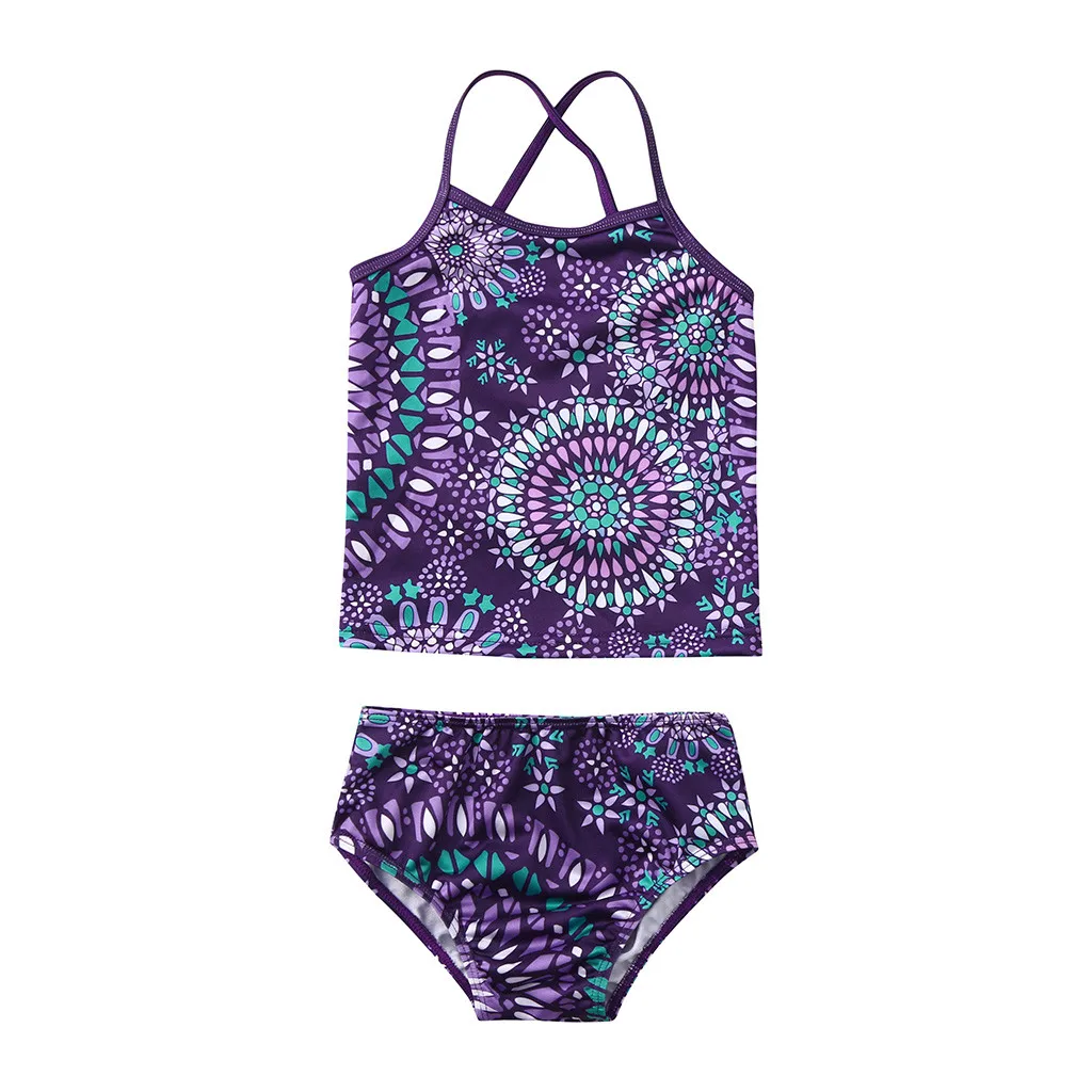 Летние Купальники для девочек бикини из полиэстера детские купальники двух