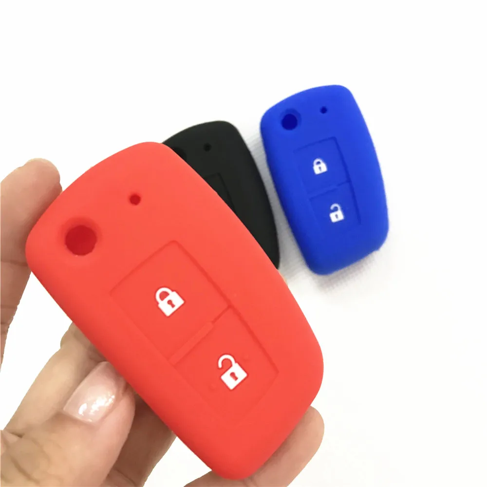 2 кнопки силиконовый Автомобильный Брелок дистанционного управления с ключом