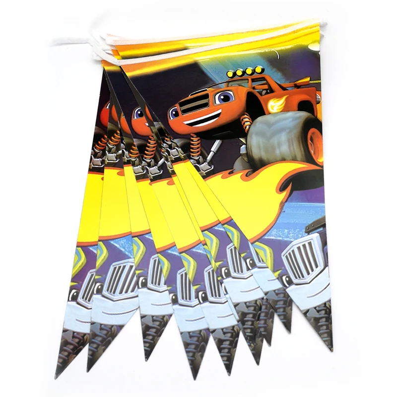 1 компл./упак. с днем рождения мальчиков сувениры флаги вспыш и чудо машинки