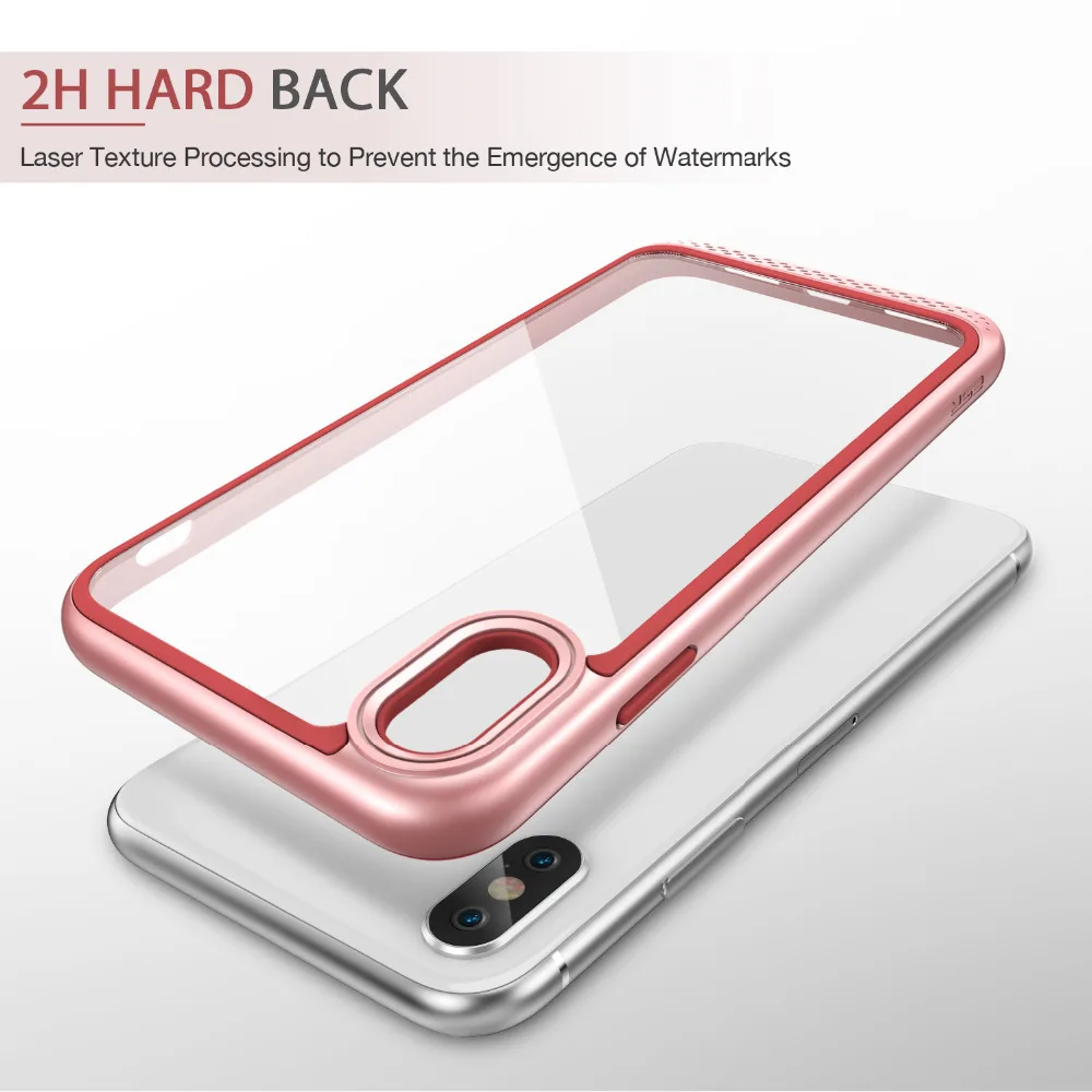 Чехол для iphone X 5,8 дюймов, ESR сверхпрочный двухслойный Твердый чехол с бамперной рамкой, Прозрачная Жесткая задняя крышка для iphone X 10 5,8