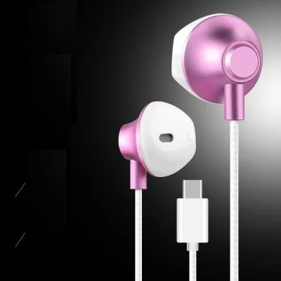 Металлические наушники usb type-C в ухо вкладыши наушники оригинальная гарнитура с микрофоном для Huawei Mate 10 20 P20 Pro Note10 Xiaomi