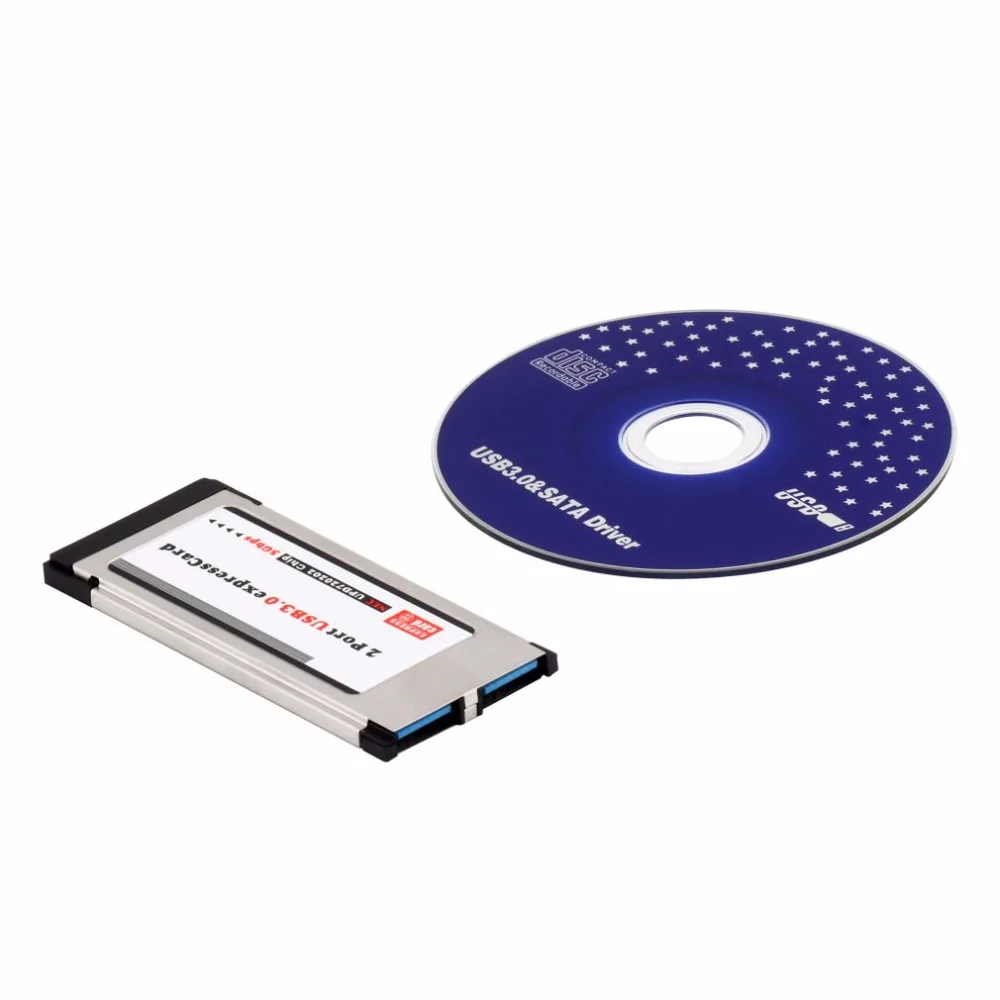 Kebidumei PCI Express к USB 3,0 двойной 2 порта PCI-E карта адаптер для чипсета NEC 34 мм слот ExpressCard конвертер 5 Гбит/с для ПК