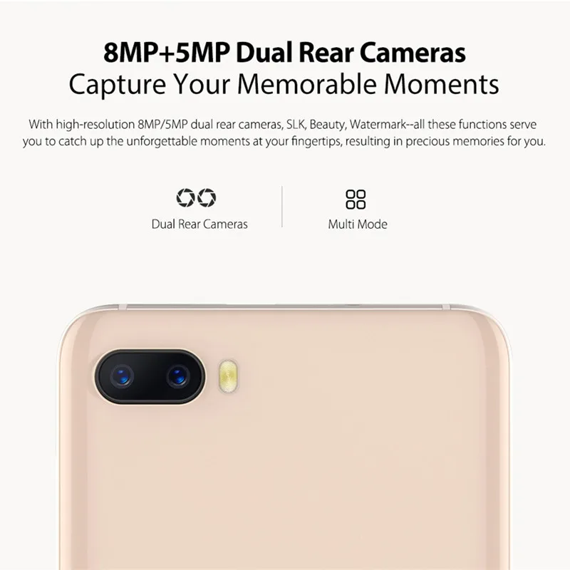 Ulefone S1 смартфон с четырёхъядерным процессором MT6580 ОЗУ 1 ГБ ПЗУ 8 5 5-дюймовым
