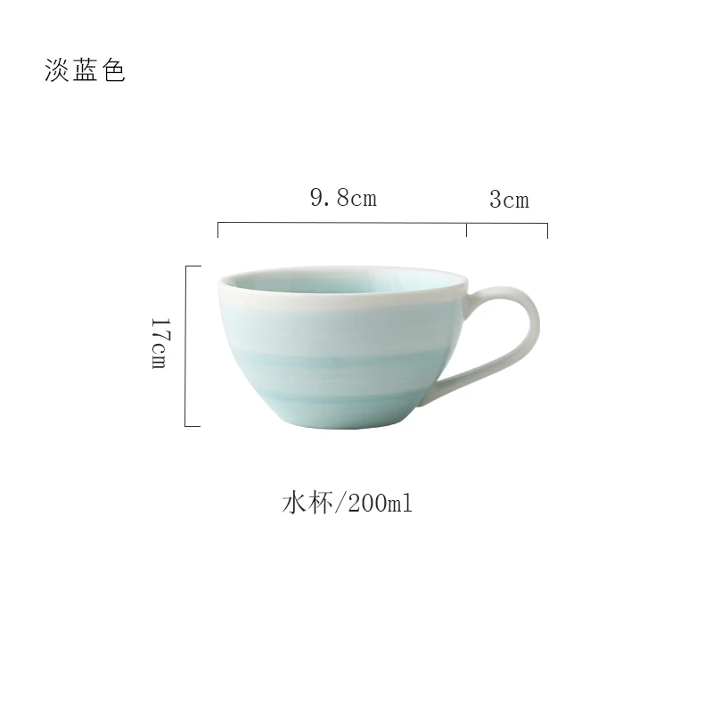 Blue cup Керамическая посуда из розового и голубого золота, фарфоровая тарелка, кофейная кружка, чаша, чайник, тарелка, стол, элегантное украшение для вечеринки, набор для ужина - Цвет: Blue cup