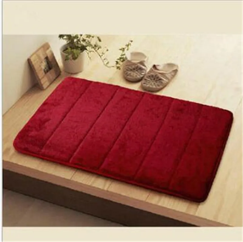 40*60 см Абсорбент Коврики для ванной мягкие Memory Foam дверь, пол Ванная комната Коврики Нескользящие rugs Ковры 6 Цвет доступны Прямая