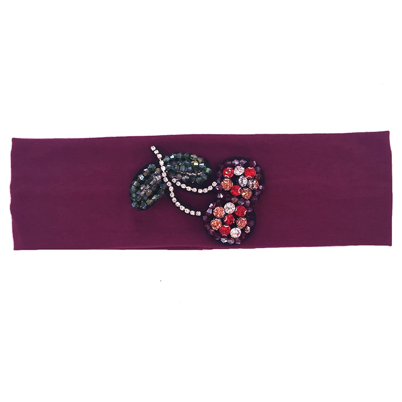 Casual Summer Cherry diamonds Headbands Turban For Girls Baby Kids Childs Thin Cotton Hairbands Headwear Sport School Head bands | Детская