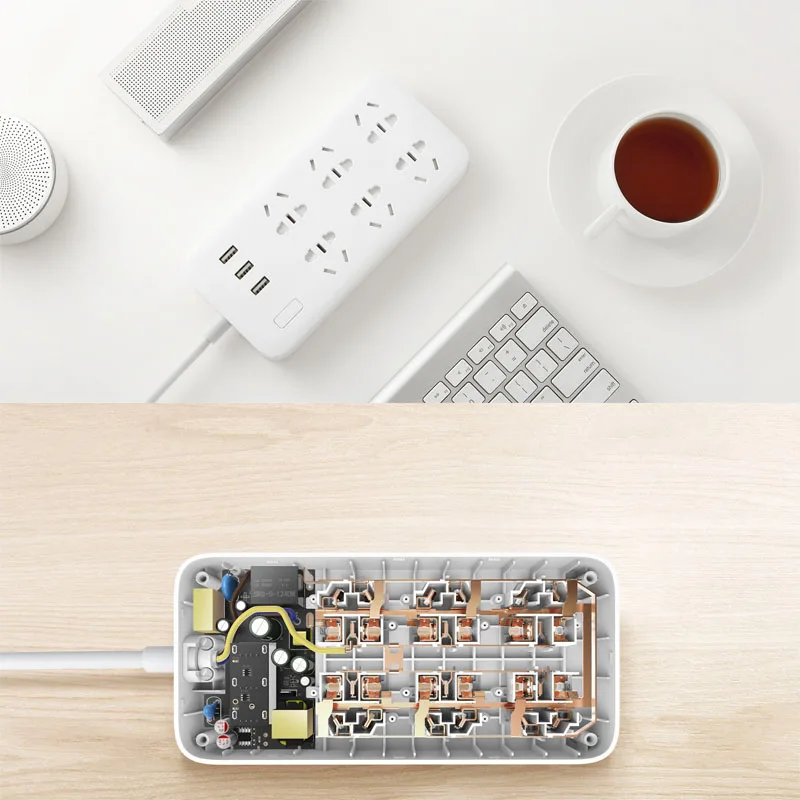XiaoMi Smart power Strip 6 портов с 3 USB быстрой зарядкой 2.1A USB power Plug зарядное устройство розетка US UK EU AU power Strip