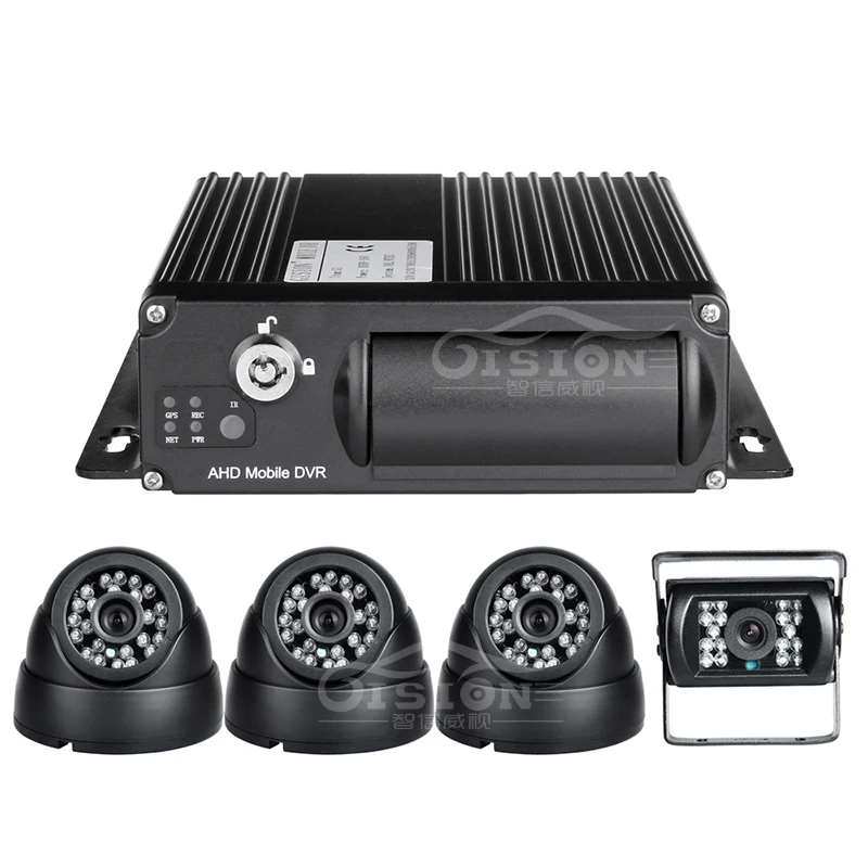 Бесплатная доставка 3G онлайн AHD Мобильный Dvr 4CH 1080P Автомобильный + 4 камеры автобус