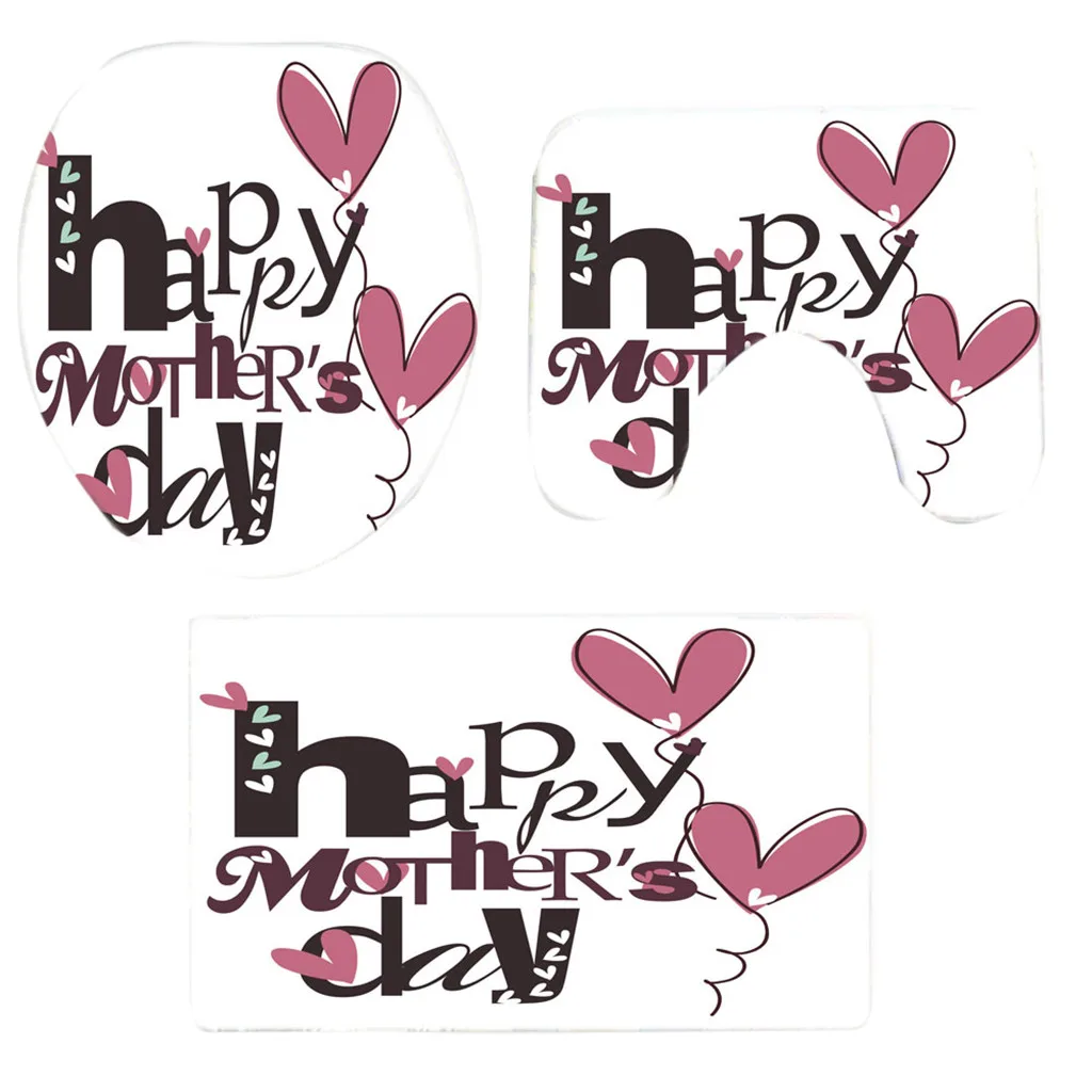 3 шт. чехол для унитаза сделай сам нескользящий коврик ванной аксессуары комнаты