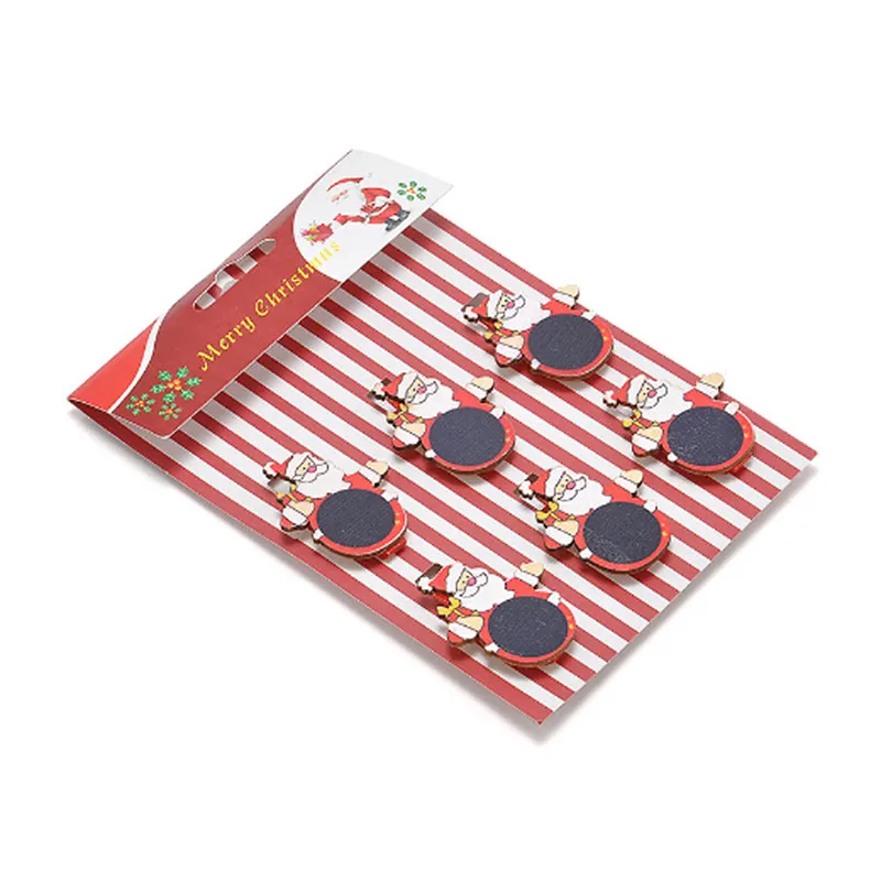 Санта Клаус деревянные зажимы фотографий кулон рождественские украшения для