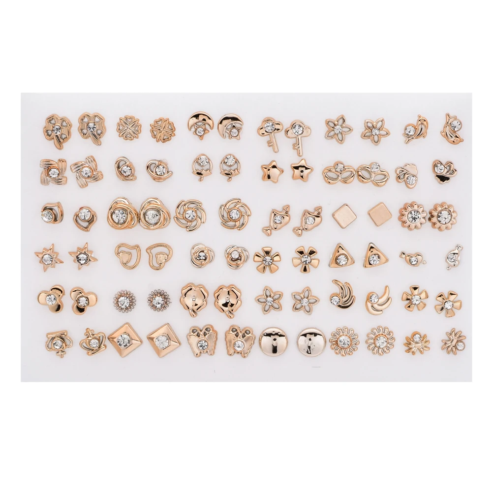 Серьги гвоздики с кристаллами в форме звезды сердца|Серьги-гвоздики| |