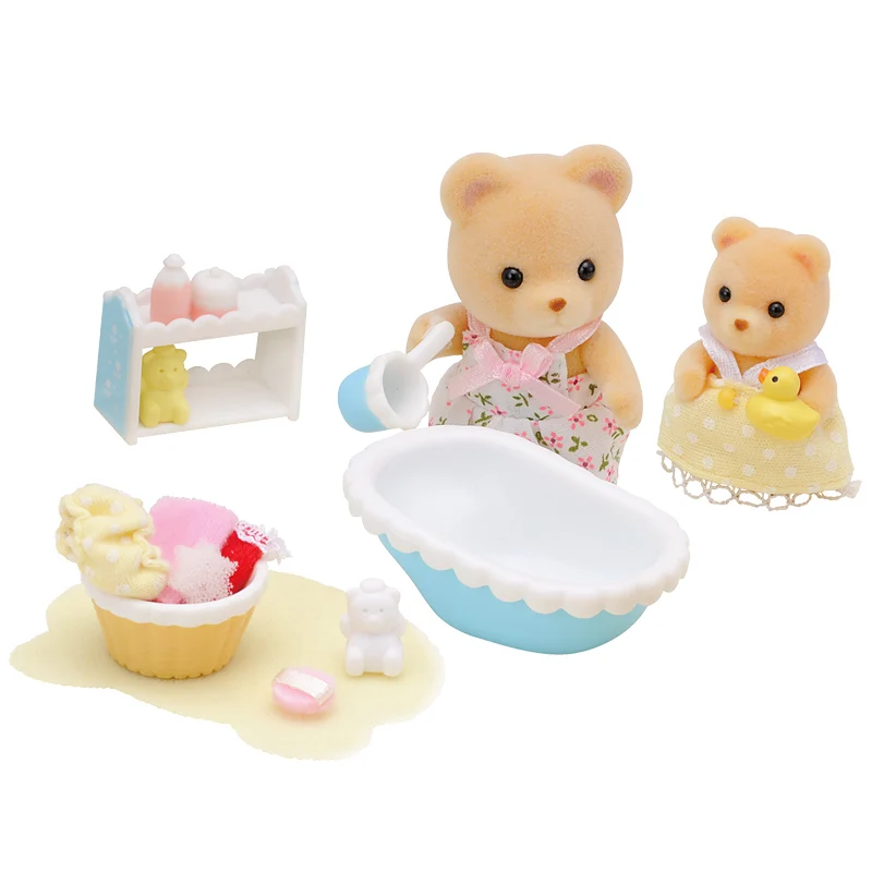 Sylvanian Family пушистый кукольный домик с животными фигура ребенка время ванны