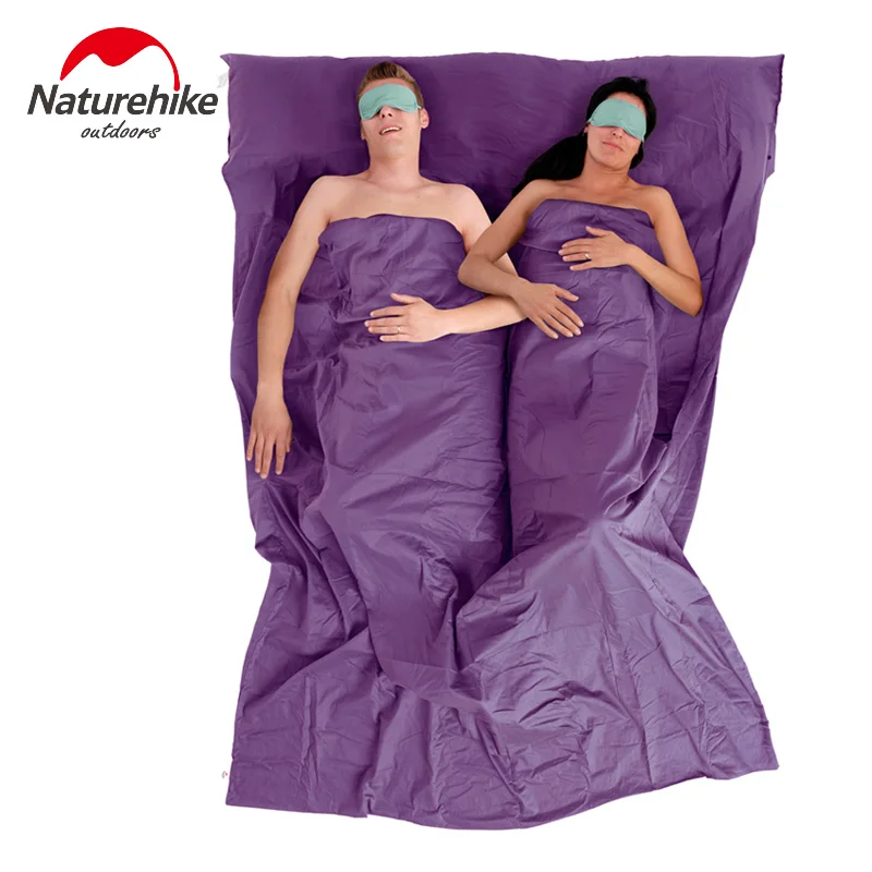 Naturehike двойной спальный мешок лайнер летний хлопковый дышащий Сверхлегкий