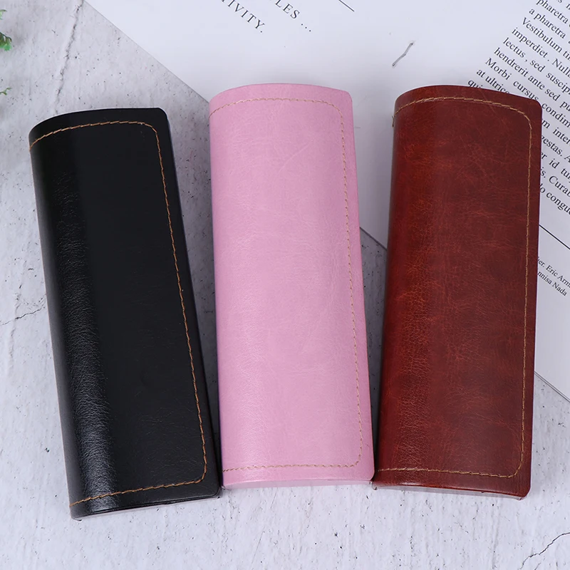 Кожаный Чехол для очков домашнего хранения Водонепроницаемый в твердой оправе