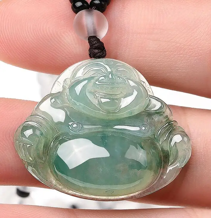 

Fei Lai Cui Natural a goods jade and laughter Buddha ice species jadeite Jade Buddha pendant female buddha Huamile Buddha Penda