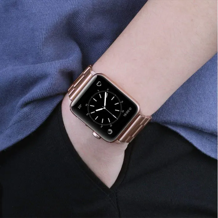 Ремешок из нержавеющей стали для apple watch 4 5 Группа 44 мм 40 мм, 42 мм, 38 мм, версия металлический браслет для наручных часов iwatch, ремешок 5/4/3/2/1 Карлос Корреа аксессуары