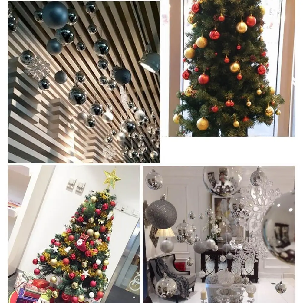 24 шт 4 см пластиковые яркие шары Горячая Золотая Рождественская елка красочные