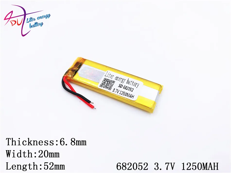 3 7 V 1250 mAH 682052 (полимер литий-ионный/литий-ионный аккумулятор) литр энергии