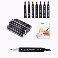 30406080 colors 16mm dual tip fast dry permanent cd fabric painting marker pen artist anime drawing school office stationery