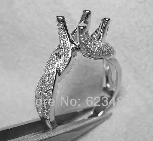 

7mm Round Cut SOLID 14kt WHITE GOLD Diamond SEMI MOUNT RING Settings ree Shipping