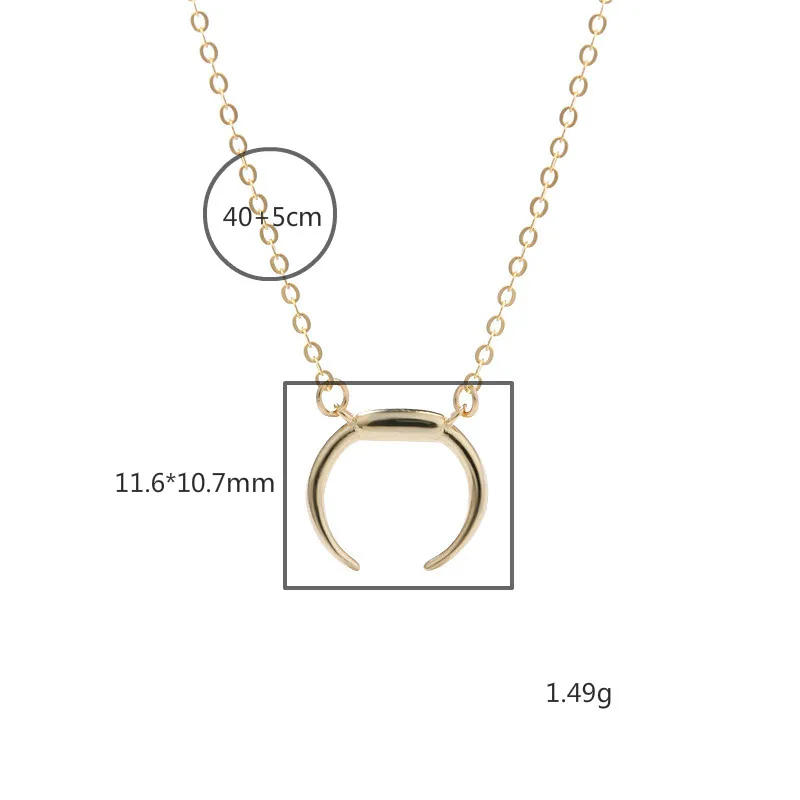

Moon 18k Gold 100% 925 Sterling Silver Necklace For Women Fashion Fine Jewelry Necklaces & Pendants High Quality Ins Flyleaf