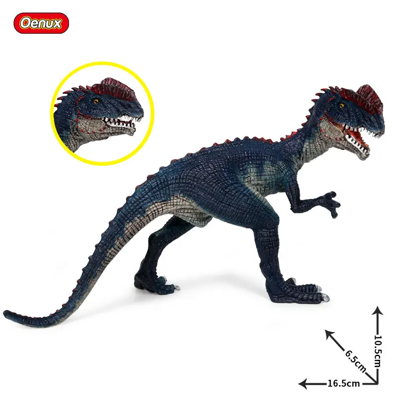 Dilophosaurus C Oenux достаринный дикарь Юрского Периода Динозавры фигурки T-Rex pterodacktyl Велоцираптор Модель Фигурки Коллекция детская игрушка - Цвет: Dilophosaurus C
