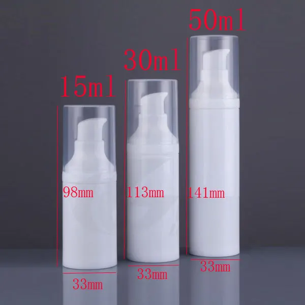 30ml PP безвоздушный флакон диспенсер пластичные бутылки насоса для средств по