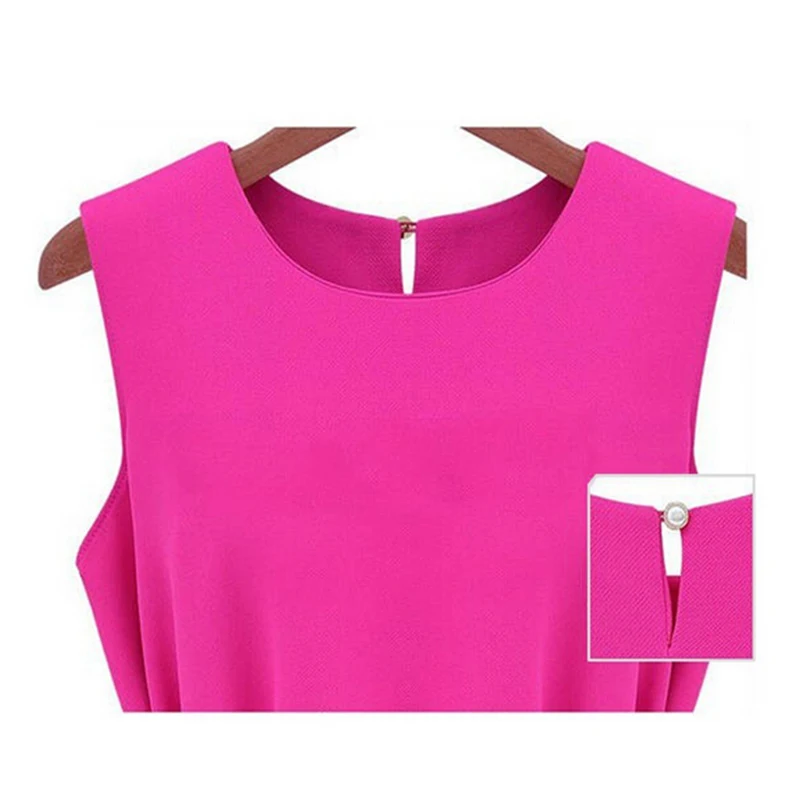 Женское вечернее платье розово-красное майка футболка Летние Плиссированные