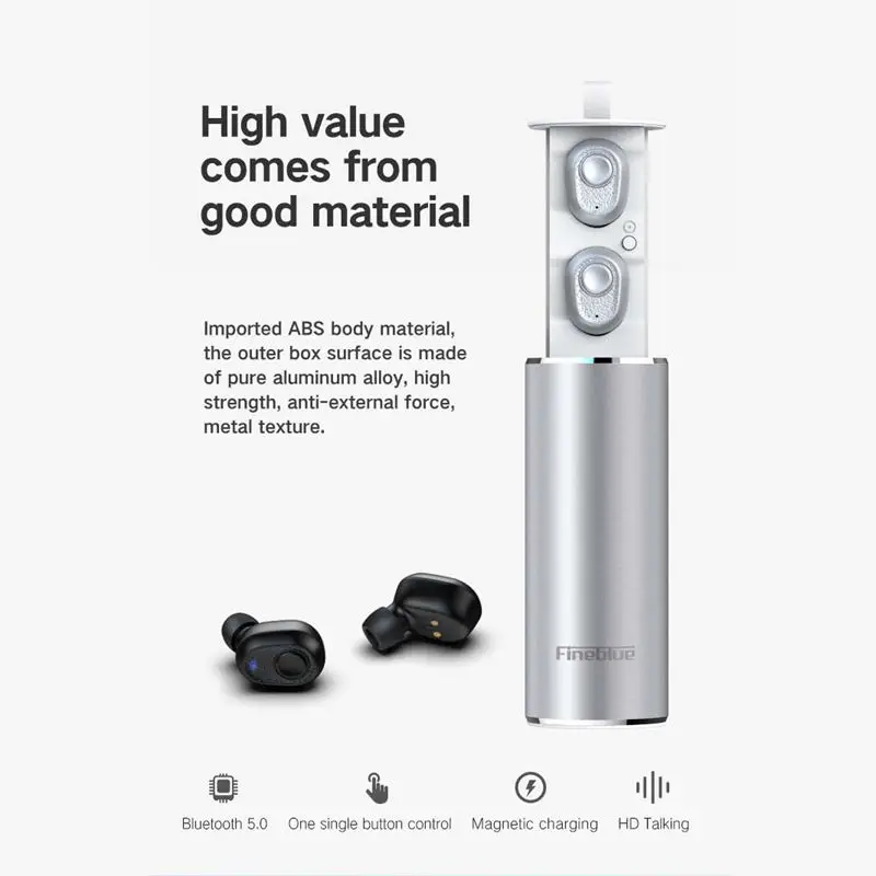 AABB Fineblue X9 Plus Tws Bluetooth 5 0 наушники беспроводные маленькие 3D стерео для телефона