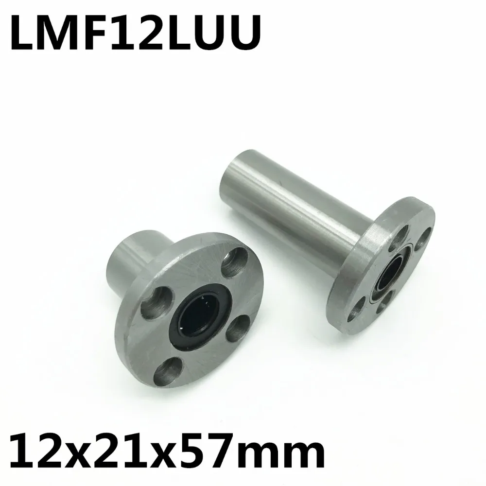 

2 шт. LMF12LUU LMF12L фланцевый шариковый подшипник, используемый для линейной направляющей 12 мм, бесплатная доставка, 12x21x57 мм