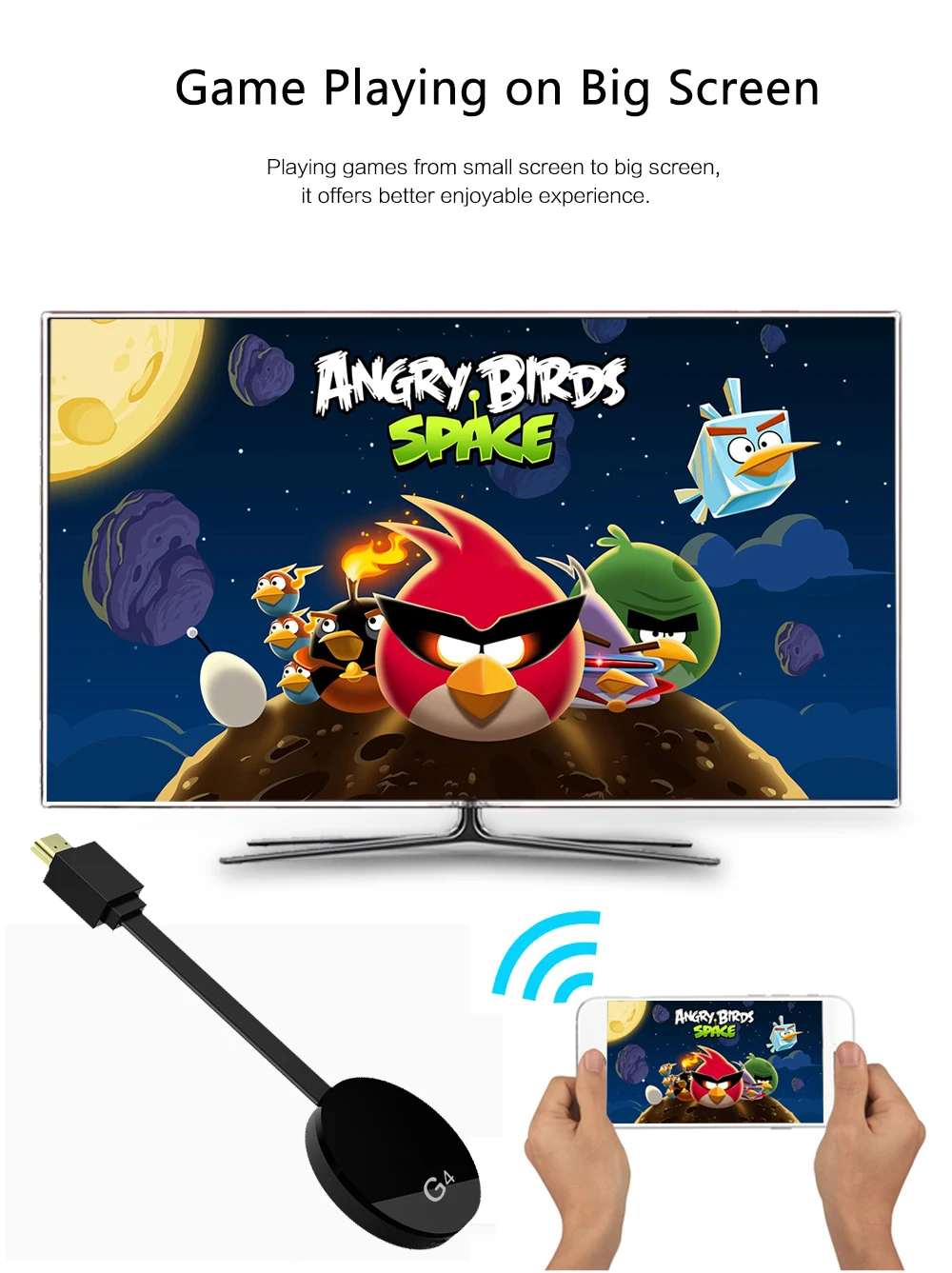 HDMI беспроводной дисплей Wecast G4 для Android iOS YouTube Google хром Airplay поддержка 4G Сотовый литье данных медиа тв-палка