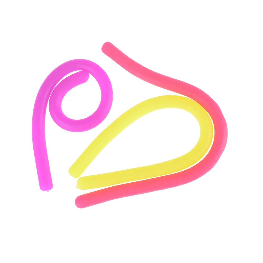 

Stretchy String Fidget Noodle Autism/ADHD/Anxiety TPR Squeeze Fidget Fiddle Sensory Toy 3 Color Optional