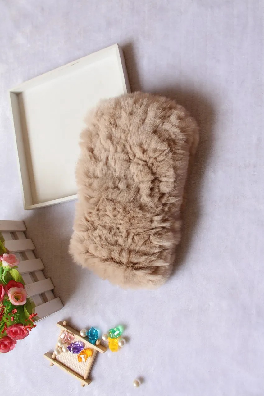 light khaki Женский шарф из кроличьего меха натурального меха Трикотажные кролика меховые повязки на голову arrcessories класса люкс сохраняет шею в тепле, wearmer зимние кольцо платок женский - Цвет: light khaki