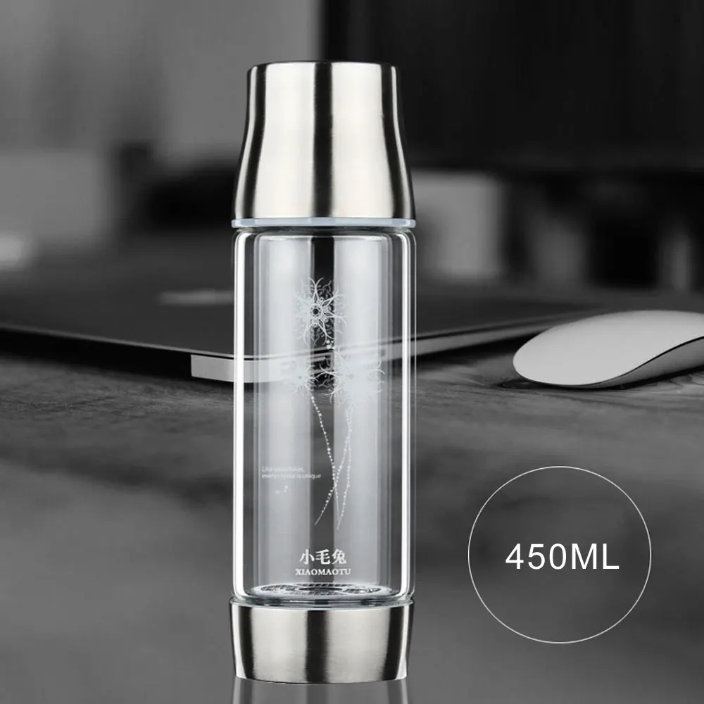 450 мл бутылка для воды Smart Touch портативные бутылки для воды перезаряжаемая термостойкая стеклянная бутылка функция самоочистки воды