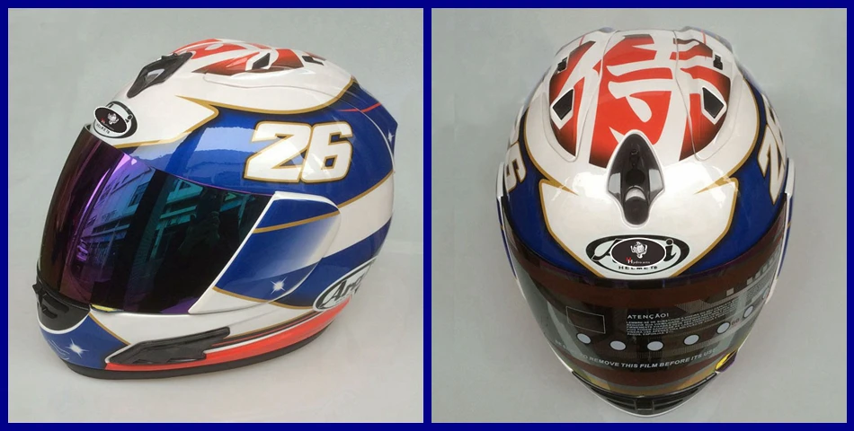 ARAI 26# мужские Мото GP синие шлемы дорожный мотоциклетный шлем капитан мотоцикл Casway Велосипеды 6