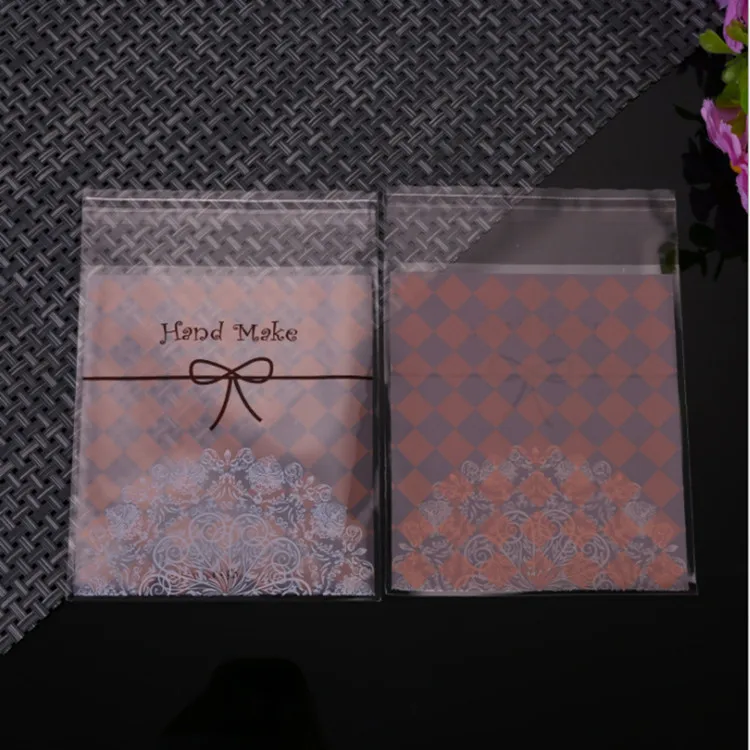 Opp Самоклеящиеся прозрачный пластик сумка для еды выпечки Упаковка решетки