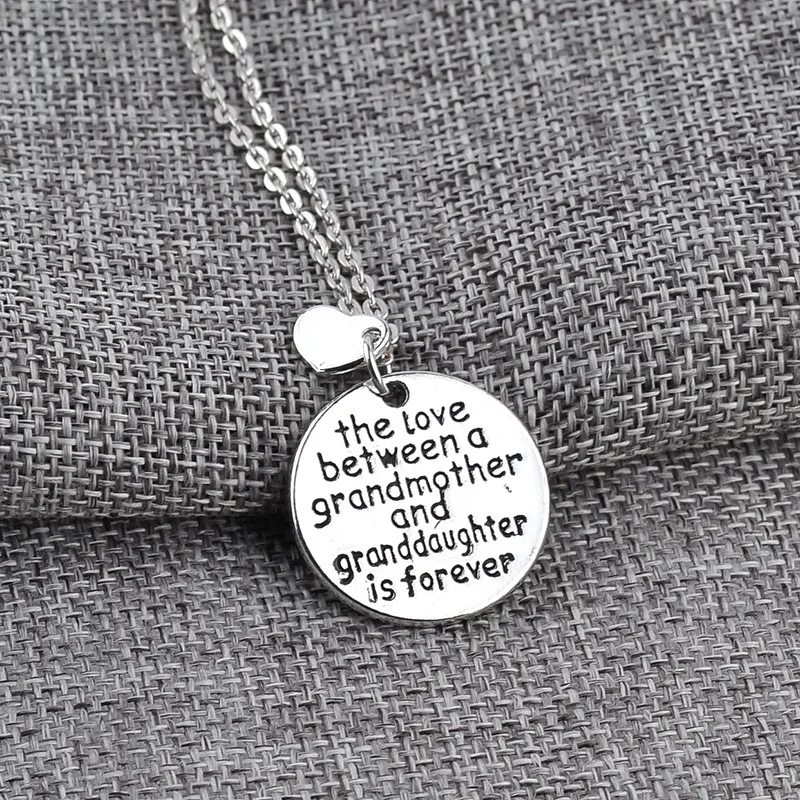 2018 Новое поступление ожерелье с буквами Коллар Семейный подвеска из нержавеющей стали Любовь между бабушкой и ...