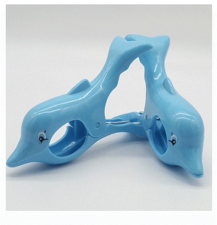 2 шт./лот большие прищепки в форме дельфина для одежды пластиковые зажимы заколки