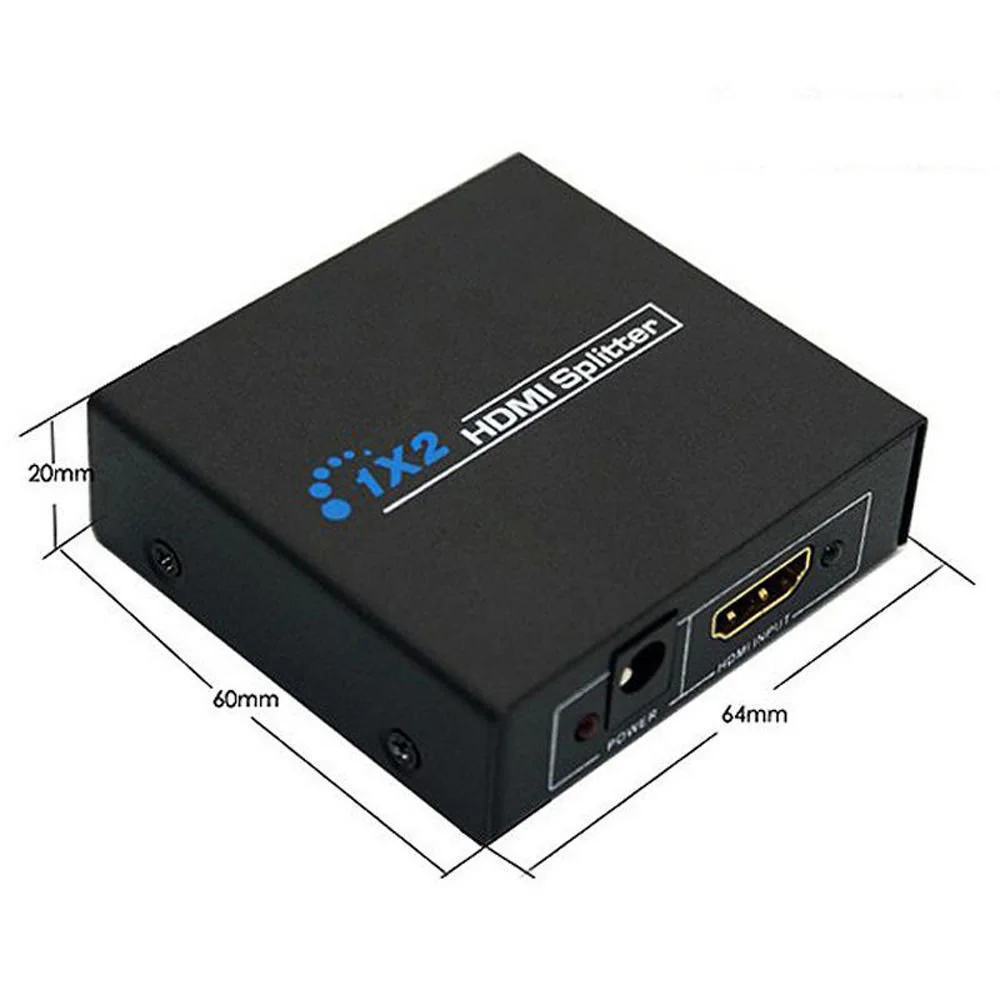 1 в 2 выхода HDMI сплиттер усилитель HDCP 1080P двойной дисплей для HDTV DVD PS3 Xbox|hdmi in hdmi|hdmi