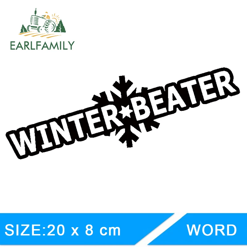 EARLFAMILY 20 см X 8 стайлинга автомобилей зимняя ударная Забавный Drift Winterbeater пониженная автомобильное стекло бампер грузовик винил автомобиля Стикеры