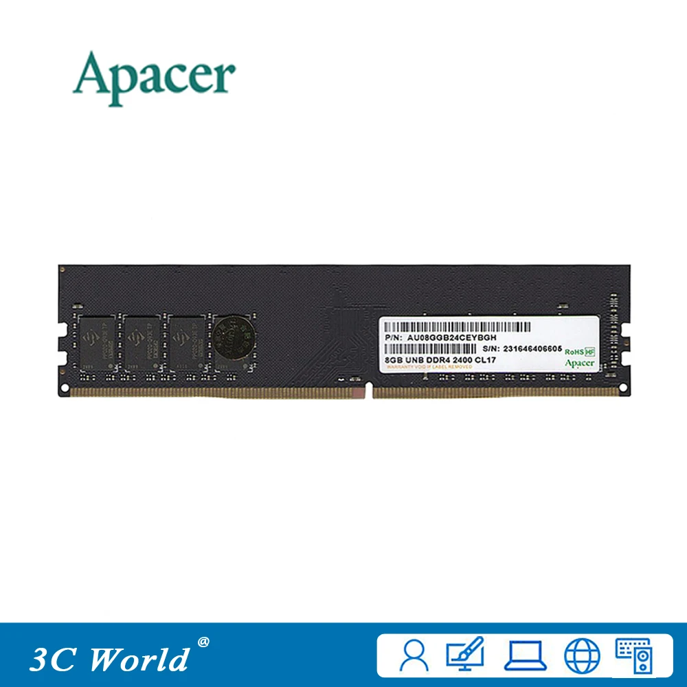 Настольная память Apacer DDR4 ОЗУ 16 ГБ 2400 МГц DIMM поддержка материнской платы 288pin 1 2
