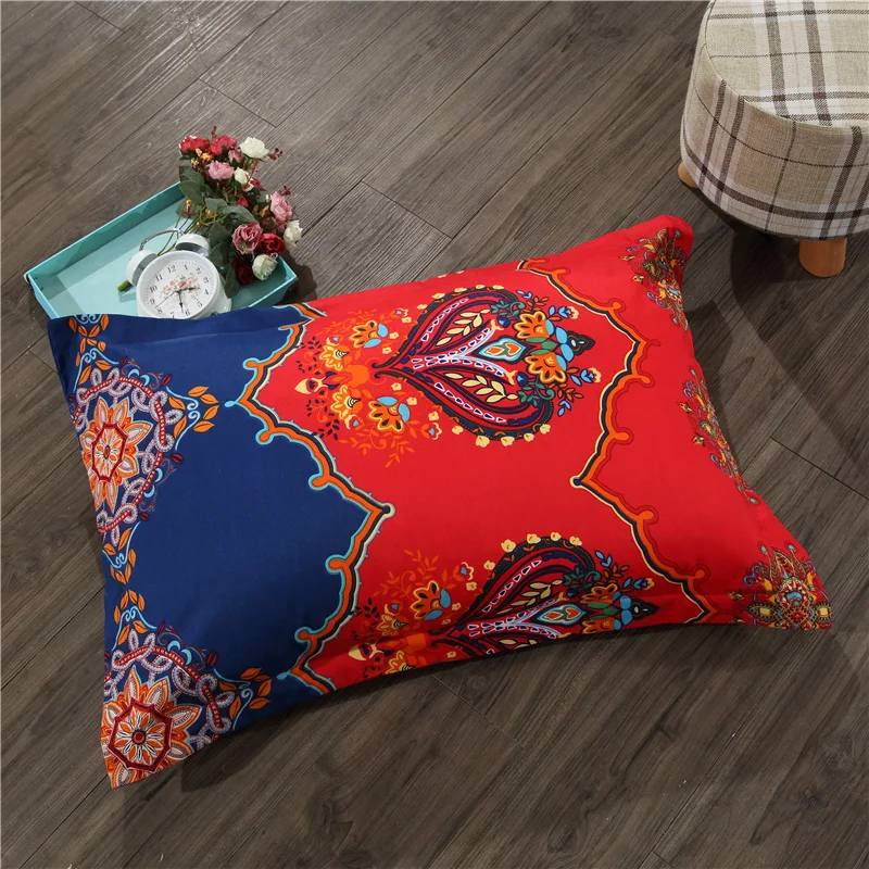 Bohemian Designer Bedding Sets Floral Printing Mandala 4pcs Boho Style Duvet Cover Bed Sheet&ampPillowcases Linen | Дом и сад