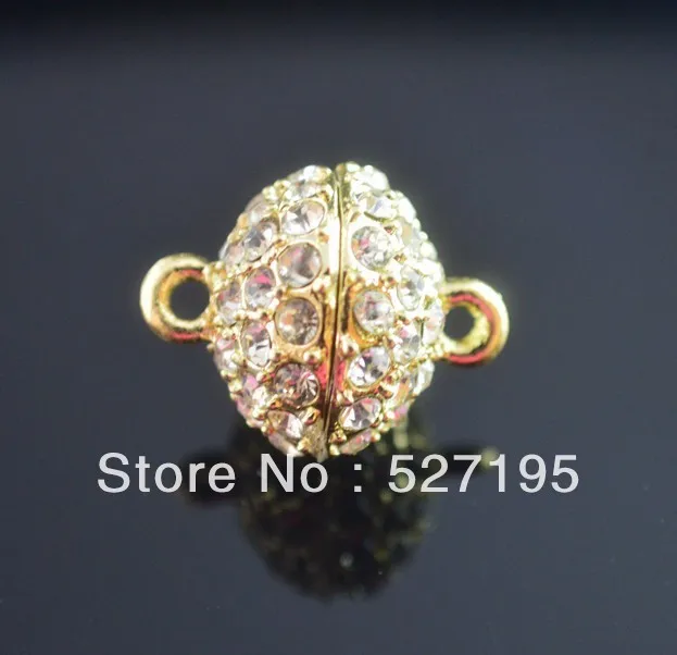 

Free Shipping gold Plated crystal rhinestone strong Magnetic Clasps 20x16mm