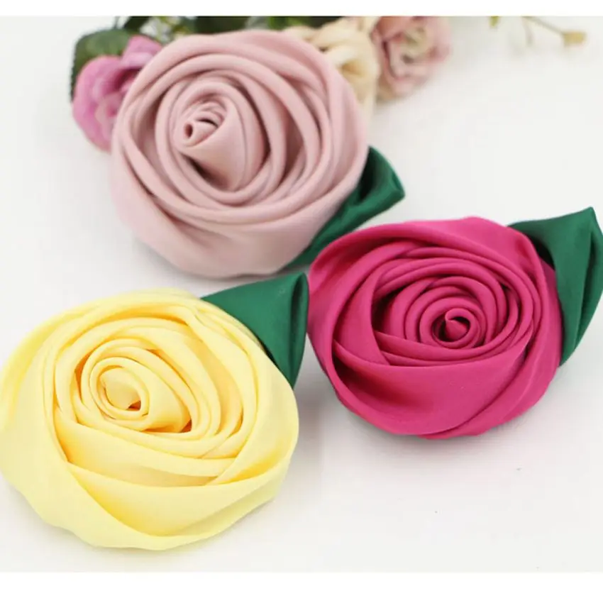 

DIY Hair Accessories Patches Sew On Clothes Hats Brooch Badge Rose Flower Patches For Wedding Clothing Fabric Sewing Patches