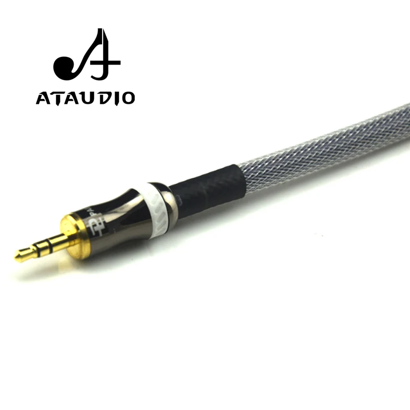ATAUDIO Hifi стерео 3 5 мм к 2rca кабелю высокое качество 6N OFC Джек 2 RCA Штекерный кабель|2 rca